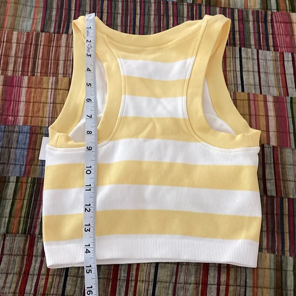 JoyLab Seamless Bra Top Size Extra Small Yellow and White NWT - Picture 4 of 4